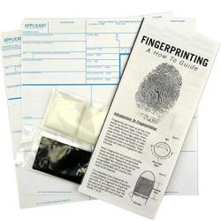 Crime Scene FD-258 Applicant Card Kit 5 Pack : With Cards Ink Correction Tabs And Directions