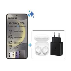 Samsung Galaxy S24 5G 256GB Dual Sim - Onyx Black + Buds Fe + 45W Power Adaptor