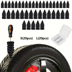 40PCS S 20PCS+L 20PCS Separately Packaged Vacuum Tire Quick Repair Kit With Spiral Rubber Nails Suitable For Automobiles And Motorcycles