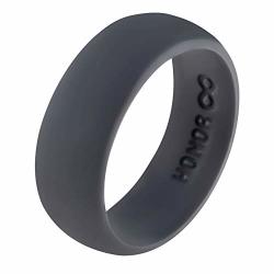 Honor Eternity Ring Men's Silicone Ring Wedding Band Graphite Grey 9