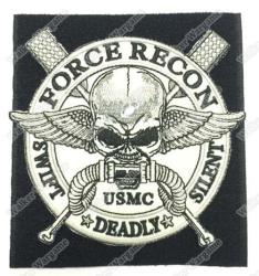 Wg003 Usmc Us Marine Force Recon Patch With Velcro - Full Colour