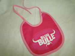 Pink 'blou Bulle' Rugby Baby Bib