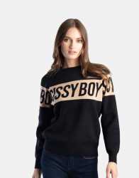 Sissy Boy Single Stripe Branded Knit - XL Black