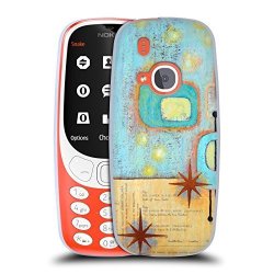 Official Rachel Paxton Urban City Sparkle Pattern Collages Soft Gel Case For Nokia 3310 2017