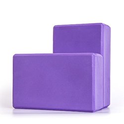 Micogo High Density Foam Yoga Blocks Pack Of 2 For Improve Strength And Aid Balance And Flexibility Purple