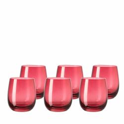 Drinking Glass Tumbler Ruby Red Sora - Set Of 6