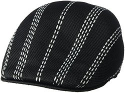KANGOL Men's Float Stripe 507 Ivy Cap Black gray M
