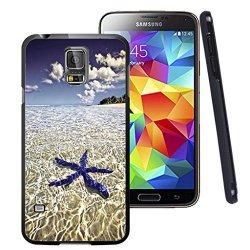 Galaxy S5 Case Customized Black Soft Rubber Tpu Samsung Galaxy S5 Case Under Sky The Blue Strafish Leave For Island.