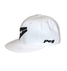 Baseball Flat Cap - White And Black - 7 1 8