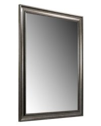 NovelOnline Wooden Classic Framed Mirror Gunmetal Silver