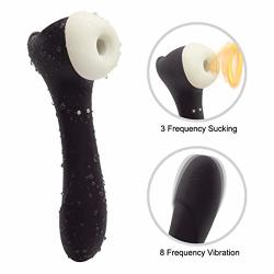 Wireless Wand Massager With Dual Motors - Powerful Speed 8 Vibration And 3 Suction Mode - Butterfly- Rabbit -memory Function