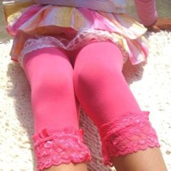 Toddler Kids Girls Lace Velvet Legging Pantyhose Stocking Pant 5-9y - Purple