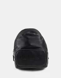 Small Leather Backpack - One Size Fits All Black