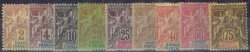 France Congo 1892 9 Values Fine Mint
