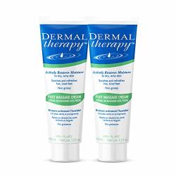 Dermal Therapy Foot Massage Cream - Soothing Lotion Relieves Tired Aching Dry Itchy Feet Soothing Menthol Camphor Calendula And Arnica Oils + 1%