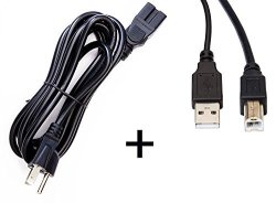 OMNIHIL Replacement 8FT Ac Cord + 8FT 2.0 USB Cable For Positive Grid Bias Head 600W Powered Guitar Amp
