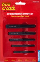 Tork Craft Square Screw Extractor Set 5PCE