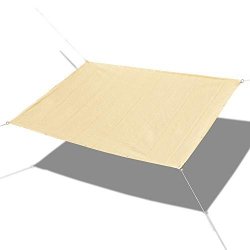 Alion Home Waterproof Rectangle Sun Shade Sail Straight Edge Canopy Cover With Grommet For Pergola Patio Gazebo Carport Outdoor Car Tent 10' X 10'