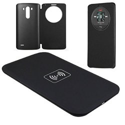 AutumnFall Qi Wireless Charger Charging Pad+quick Circle Leather Case For LG G3 D851 D850 D855