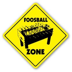 Foosball Zone Sign Game Room Table Soccer Gift