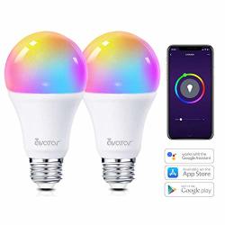 Smart LED Light Bulb Alexa Light Bulbs Wifi Dimmable 2 Pack Work With Google Home smart Life App Avatar Controls Rgbw Color Changing Lights No