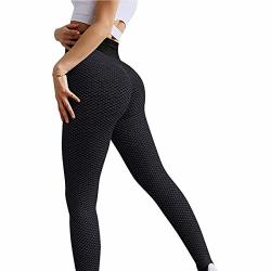 Msicyness Tiktok Women's High Waist Yoga Butt Leggings - Black