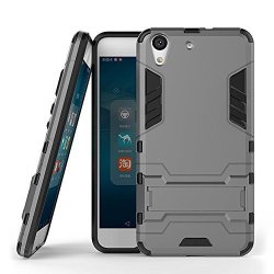 Huawei Honor 5A Shockproof Case Huawei Y6 II Hybrid Case Dual Layer Protection Shockproof Hybrid Rugged Case Hard Shell Cover With Kickstand For 5.5"