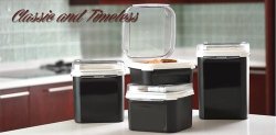 Tupperware Signature Line Set 2 2.6L & 4LCLASSIC &timeless Black Excluding Square 1&4